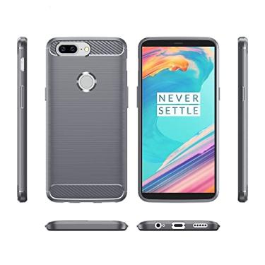 Imagem de Capa para OnePlus 5T, tecnologia de absorção de choque TPU com moldura elevada protetora para OnePlus 5T (cinza)