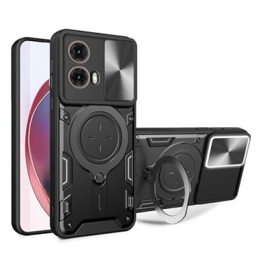 Imagem de Capa compatível com Motorola Moto G85 5G, com capa de lente de câmera deslizante compatível com Motorola S50 Neo 5G XT2427-4 / Moto G85 5G XT2427-3 capa preta