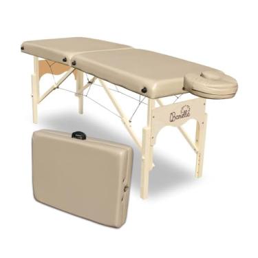 Imagem de Maca Portátil Profissional 65cm C/regulagem de Altura - 350kg - Barelle Bege