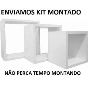 Imagem de Nicho Decorativo Mdf Kit Com 3 Unidades, Pequeno, Médio E Grande - Mbr