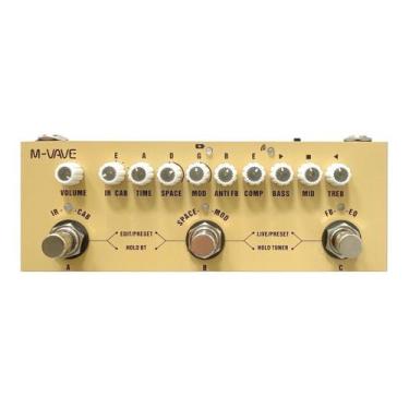 Imagem de Pedaleira De Efeito Para Violão Pedal M-vave Cube-baby Ac Creme Acústi