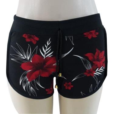 Imagem de Shorts Visco lycra Estampado Feminino Adulto - Oliver Jeans, Preto, P