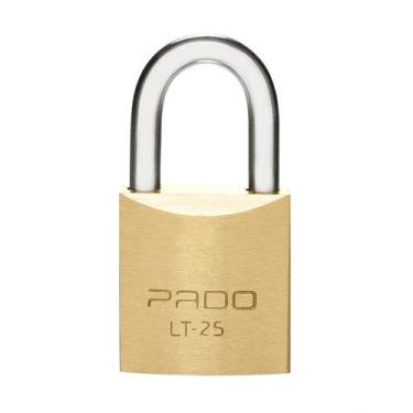 Imagem de Cadeado com Chave Latão 25mm Dourado Pado, Dourado