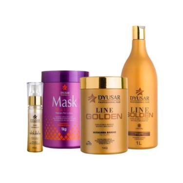 Imagem de Kit Máscara Matizadora Dyusar Line Golden - Nutrição E Rest. - Dyusar 