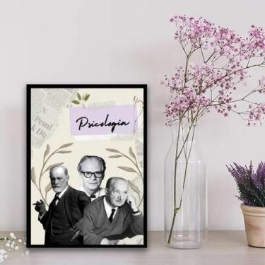 Imagem de Quadro Decorativo Mestres Da Psicologia 33X24Cm - Com Vidro - Quadros 