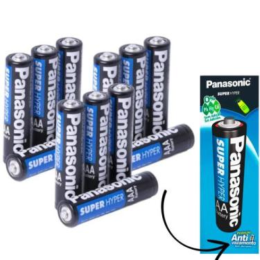 Imagem de Pilhas Panasonic AA anti vazamento Kit com 12 Pilhas Originais Comum S