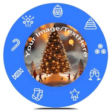 Imagem de Fichas de pôquer de plástico personalizadas impressas com seu texto personalizado e logotipo fichas de jogo de cartas para Texas Hold'em Card ClubLate Night Poker Games Drink or Bar Tokens despedida