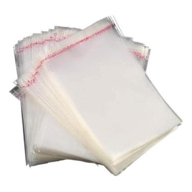 Imagem de 200 Saquinho 8x6 Cm Adesivo Transparente Plástico Furo Saco - Ghc Aces