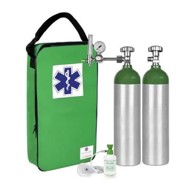 Imagem de Kit Oxigênio 3L 2 Cilindros Bolsa Verde - Corcenter