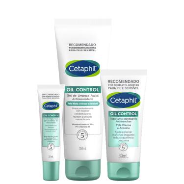 Imagem de Kit Cetaphil Oil Control Pele Mista a Oleosa e Sensível Plus (3 Produtos)