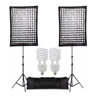 Imagem de Iluminador Kit Soft-box 50x70 Greika Agata II Led 220v 5500k