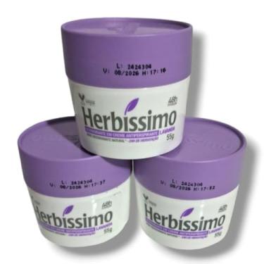 Imagem de Kit 3 Desodorante Herbíssimo Creme Lavanda 55g