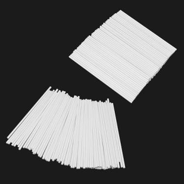 Imagem de SENJEOK 600 unidades de palitos de pirulito de papel branco, palitos de 15 cm, palitos de doces de papel, palitos de bolo pop para chocolate, topo de bolo