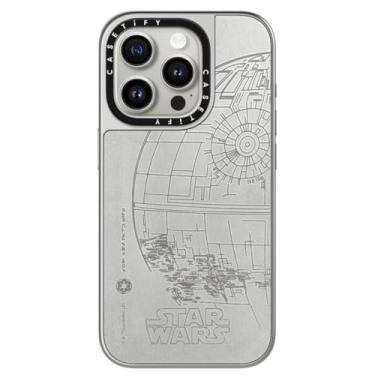 Imagem de CASETiFY Capa de alumínio para iPhone 15 Pro [Star Wars Co-Lab / Proteção contra quedas de 1,5 metros/Magsafe] - Capa de alumínio The Death Star Special Edition