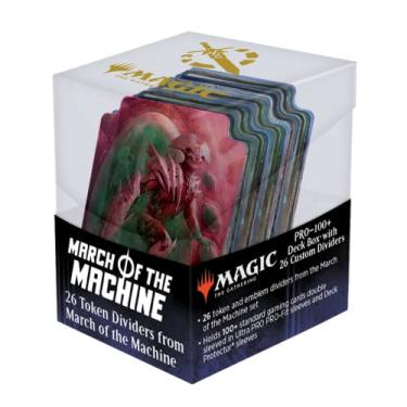 Imagem de Ultra Pro - March of the Machine Token Divider W/Clear Deck box for MTG, Store & Protect Gaming Cards, Valuable Trading Cards, High Visibility Deck Box for Gaming