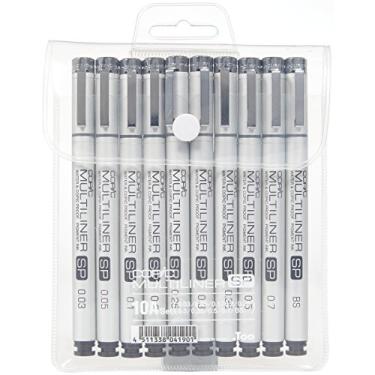 Imagem de Copic Marker Caneta de tinta Multiliner SP (pacote com 10), preta (MLSP10A)