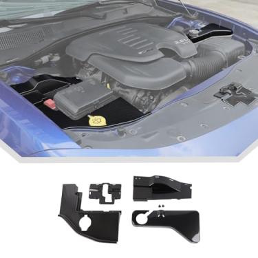 Imagem de JeCar Kit de capa de limpador de para-brisa de fibra de carbono do compartimento do motor para Dodge Charger 2011-2023 acessórios interiores