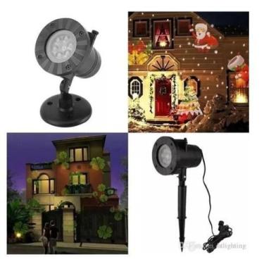 Imagem de Refletor Projetor Led Holográfico Natal Luz Rgb Bivolt Prova - Global