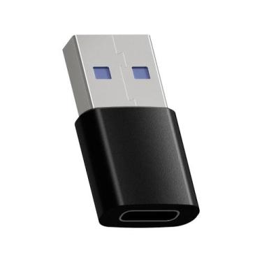 Imagem de Adaptador Fortrek UC2A USB-C Para USB-A 3A 5GBPS OTG Preto - UC2A 