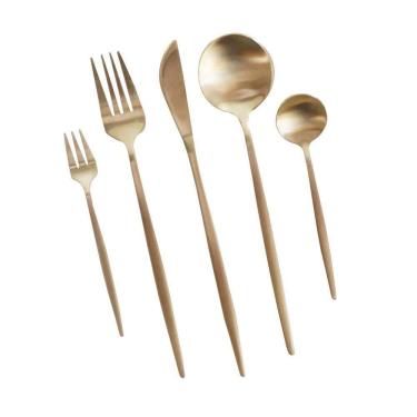 Imagem de Faqueiro 30 Peças Em Inox Berlin Kenya Dourado