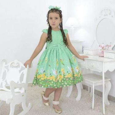 Imagem de Vestido festa Infantil fada Sininho Tinker Bell e Peter Pan - Moderna 