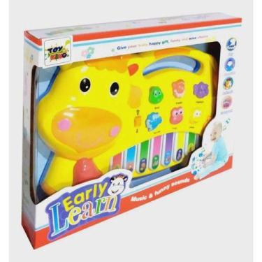 Imagem de Brinquedo Piano Vaquinha Musical Baby Infantil Som de Animais. - toys 