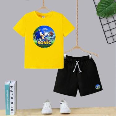 Imagem de Conjunto infantil verão - Mc kids, Amarelo, 6