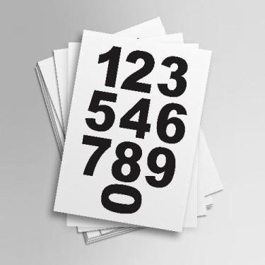 Imagem de Cartela De Adesivos Numerais Para Brincar e/ou Identificar - PRESENTE-