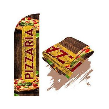 Imagem de Bandeira Para Wind Banner Dupla Face (só tecido) Pizzaria - Fadrix