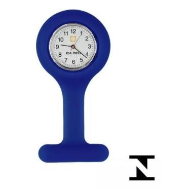 Imagem de Relógio De Lapela Enfermagem Relógio Broche De Silicone - P.A.MED,  Az