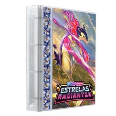 Imagem de Pasta Fichário Álbum Cristal Cartas Pokémon Estrelas Radiantes com 10 