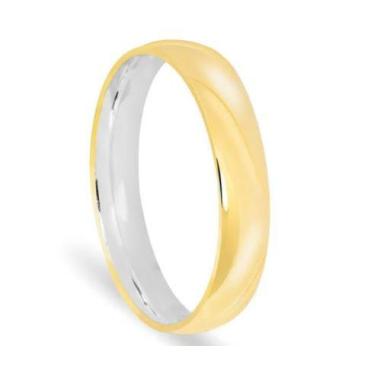 Imagem de Par de Aliança Para Casamento com Ouro e Prata - Ouro 18k, Dourado