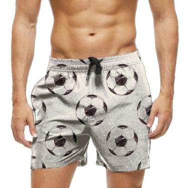Imagem de Short Praia Shorts Banho Bermuda Verão Bola Futebol Cartoon 858 - SMOK
