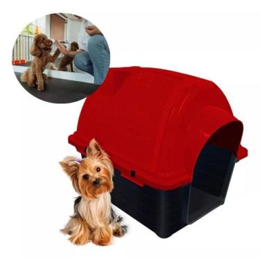 Imagem de Casinha Pet Raças Pequenas Iglu N1 para Cachorro Vermelha - Compre Já 