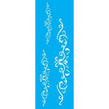 Imagem de Stencil Opa 10 x 30 cm - Arabesco 3 Folhas - 1459 - Opa Criando Arte