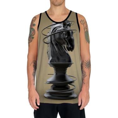 Imagem de Camiseta Regata Jogo Tabuleiro Xadrez Rei Torre Rainha HD 3 - Enjoy Sh