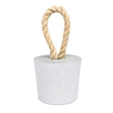 Imagem de Peso de Porta Artesanal 1,3Kg Concreto com Base Anti Risco Redondo - A