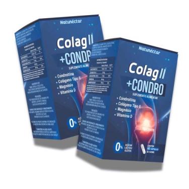 Imagem de Kit 2 UND Colágeno Tipo 2  Condroitina  Vitamina D  Magnésio 120 Cápsu