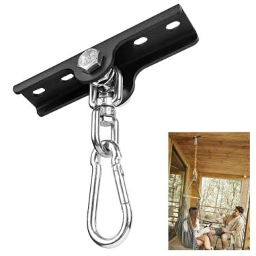 Imagem de KSWLOR Ganchos giratórios de metal 360°, gancho de suspensão pesado, capacidade de 181 kg, saco de boxe para academia, cadeira de ioga, varanda, suporte giratório