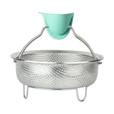 Imagem de YENXIKU Cesta de Vapor de Vegetais para Panela- Vaporizador de Bolinhos Perfeito, Vaporizador de Alimentos e Acessórios para Panelas, Vaporizador de Alimentos de Aço Inoxidável Ess (, 3Qt-Não Serve Pa