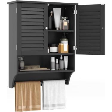 Imagem de Armário de banheiro montado na parede, preto