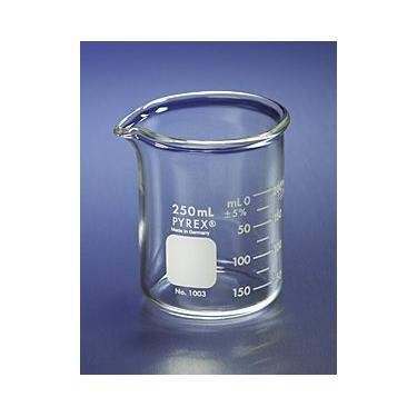 Imagem de PYREX Heavy Duty Griffin 1003 250mL Beaker Double Scale Graduated; 12pk