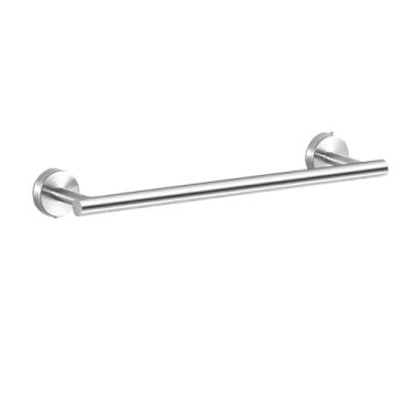 Imagem de Conjunto de ferragens para banheiro de aço inoxidável escovado, barra de toalha, suporte para papel higiênico, gancho para roupas, suporte para rolo de toalha, anel, barra de toalha