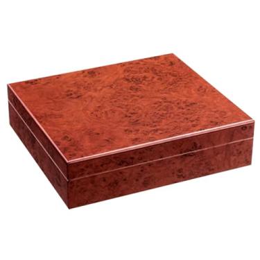 Imagem de Pequeno Humidor de charuto grande capacidade desktop caixa de charuto madeira forrado charuto humidor caso de armazenamento de madeira de cedro com higrômetro Feito à mão