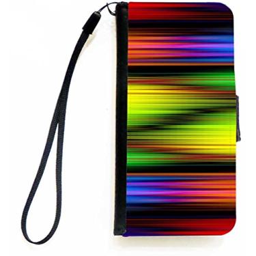 Imagem de Rikki Knight Capa carteira flip com design arco-íris neon para iPhone 5c da Apple