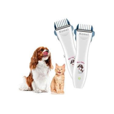 Imagem de Maquina De Tosa Cães E Gatos Tosador Pet Km-1051 Bivolt Recarregável  