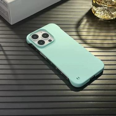 Imagem de Capa rígida ultrafina sem moldura para PC para iPhone 15 14 13 12 MINI 11 Pro Max XR XS X 8 7 Plus SE Slim Cooling Candy, Creme, para iPhone 15promax