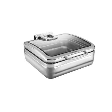 Imagem de Rechaud Tramontina Com Tampa Basculante E Cuba Gn 2/3 5,9 L