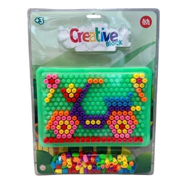 Imagem de Brinquedo De Montar Coloridos Educativo Pedagógico Mosaico