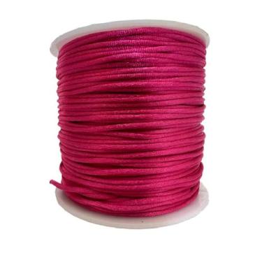 Imagem de Rolo Cordão Fio De Cetim Seda Rabo De Rato 1mm 50m - ArtePunto, Pink 0